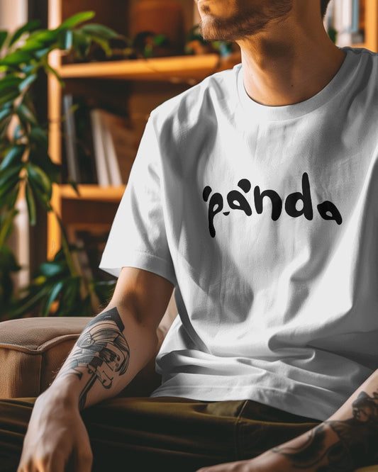 Panda Unisex Round Neck Half Sleeve T-Shirt