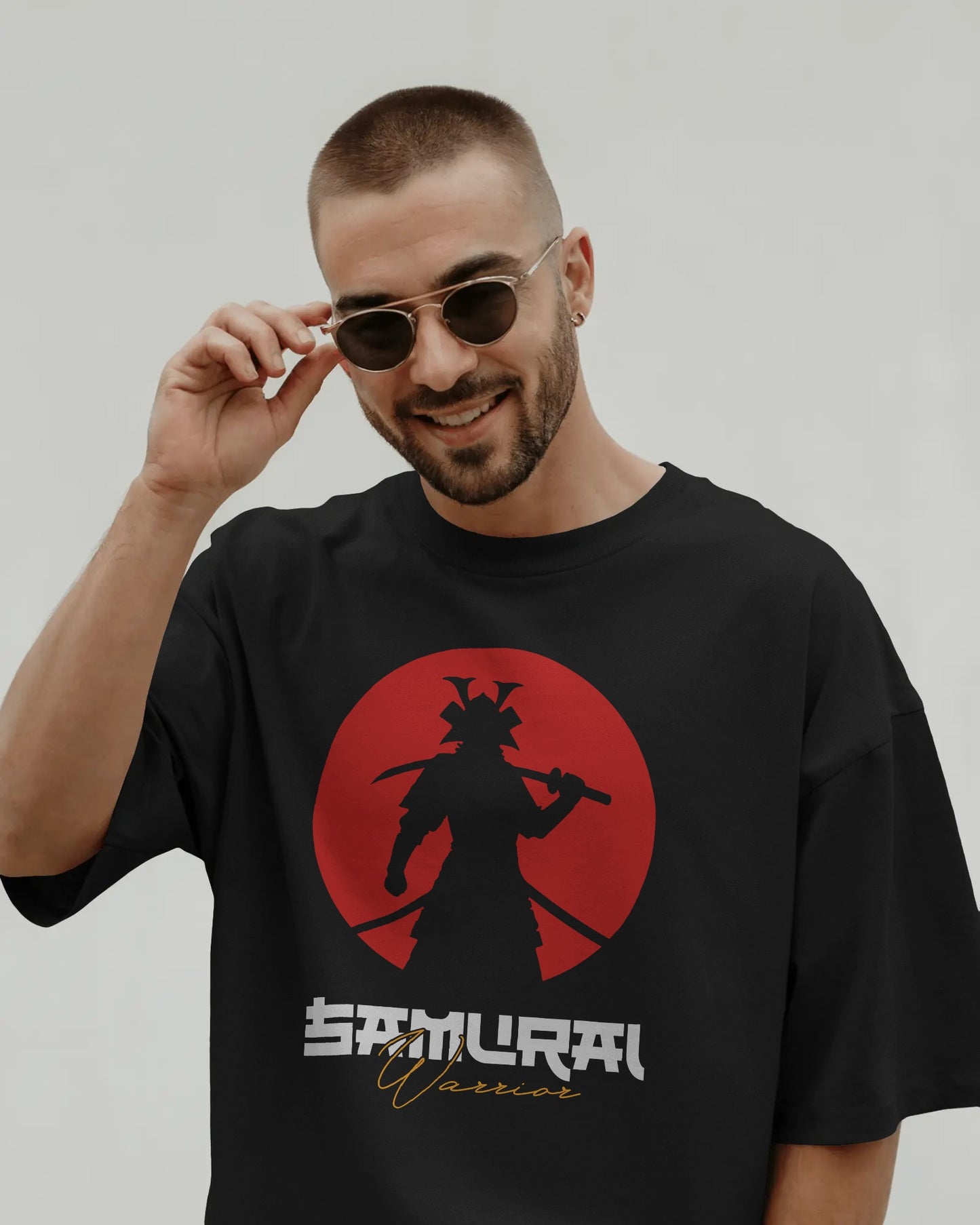 Samurai Shadow Warrior – Unisex Oversized T-Shirt | Powerful. Minimal. Legendary.