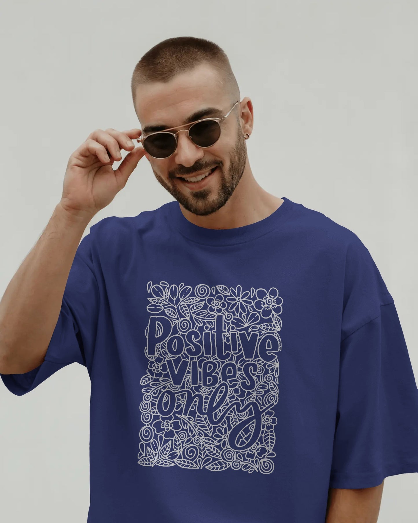 Positive Vibes Only – Unisex Oversized T-Shirt | Feel Good. Stay Kind.