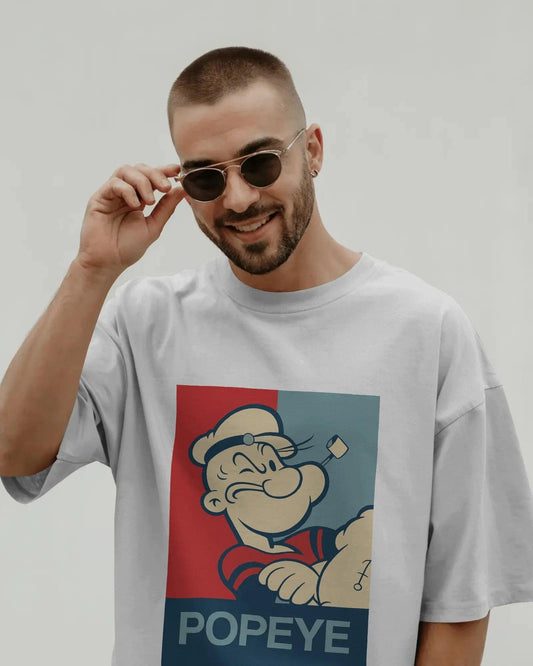 Oversized Popeye Retro Pop-Art T-Shirt | Vintage Cartoon Graphic Tee - House of ViDi