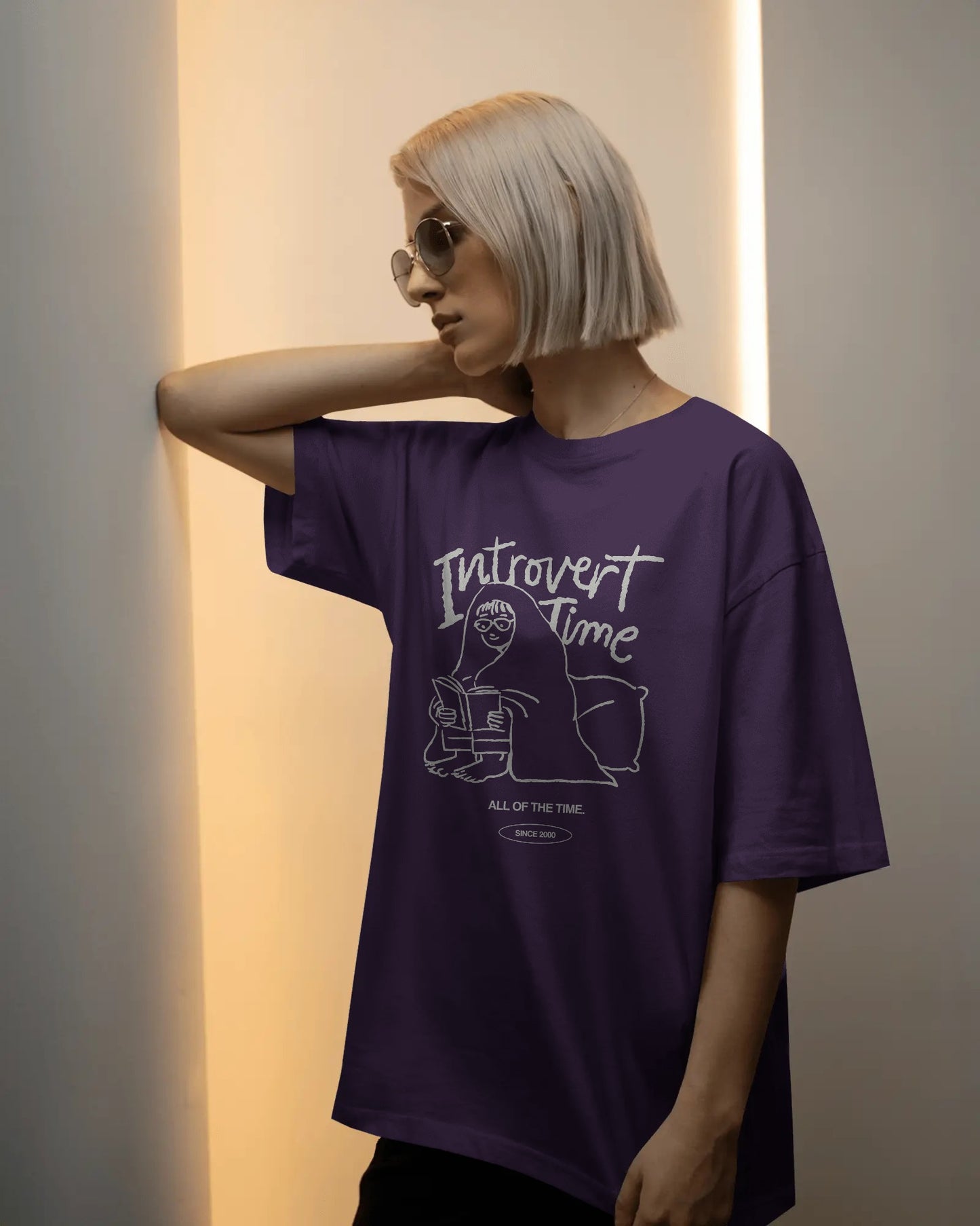 Introvert Time Unisex Oversized T-shirt - House of ViDi