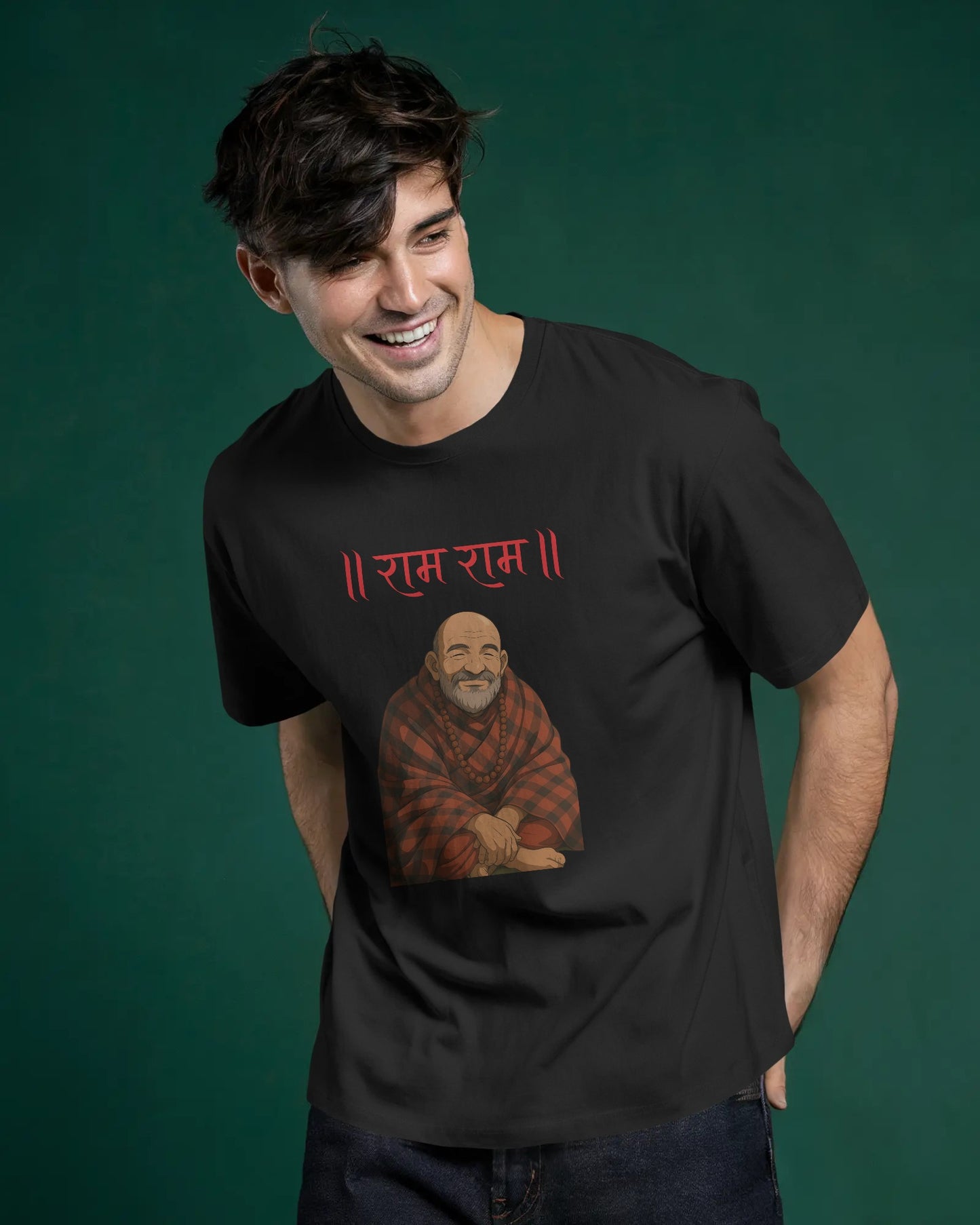 राम राम (Ram Ram) Unisex T-shirt – Neem Karoli Baba Inspired | House of ViDi