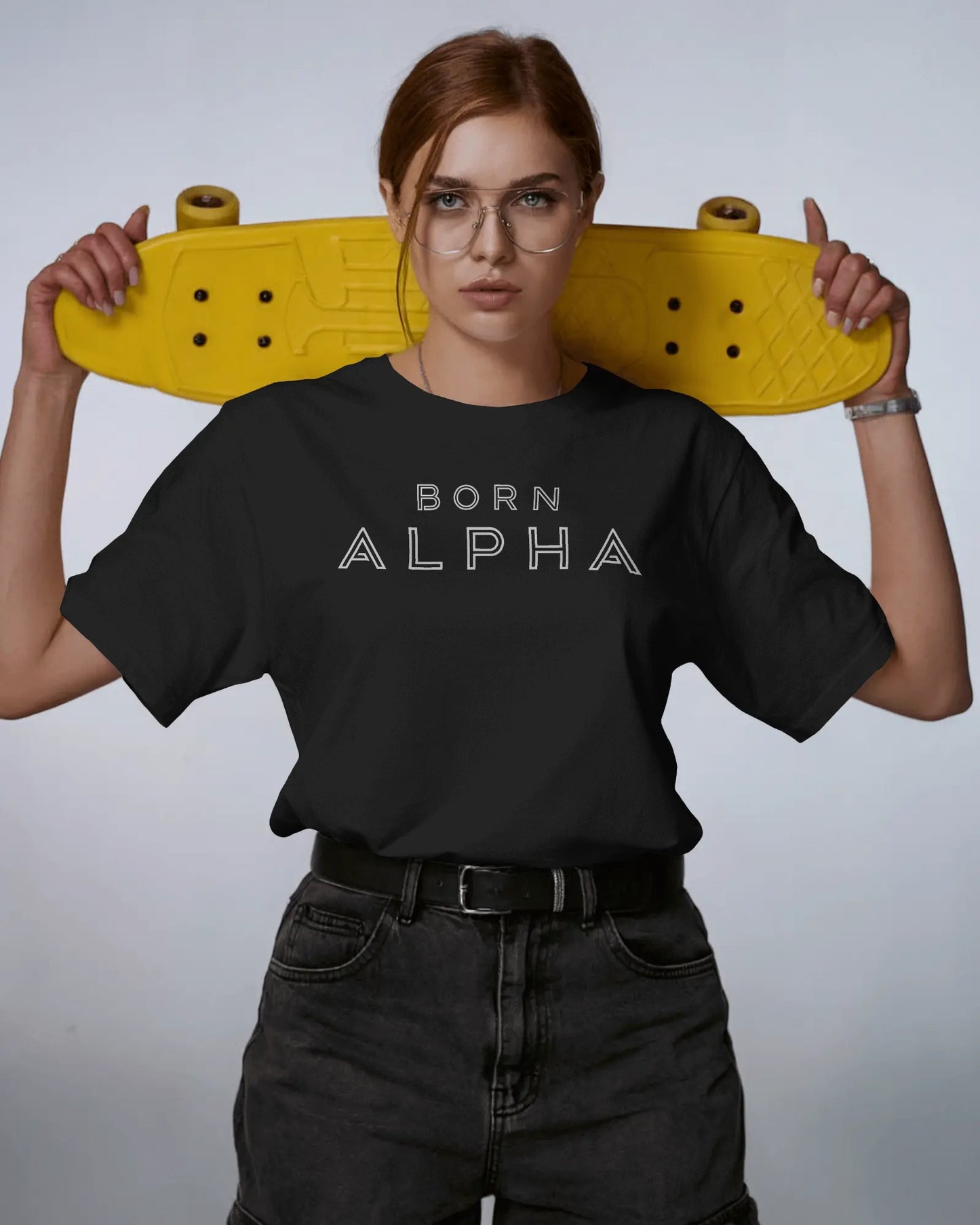 Born Alpha – Unisex Oversized T-Shirt | Built to Lead. Designed to Stand Out.
