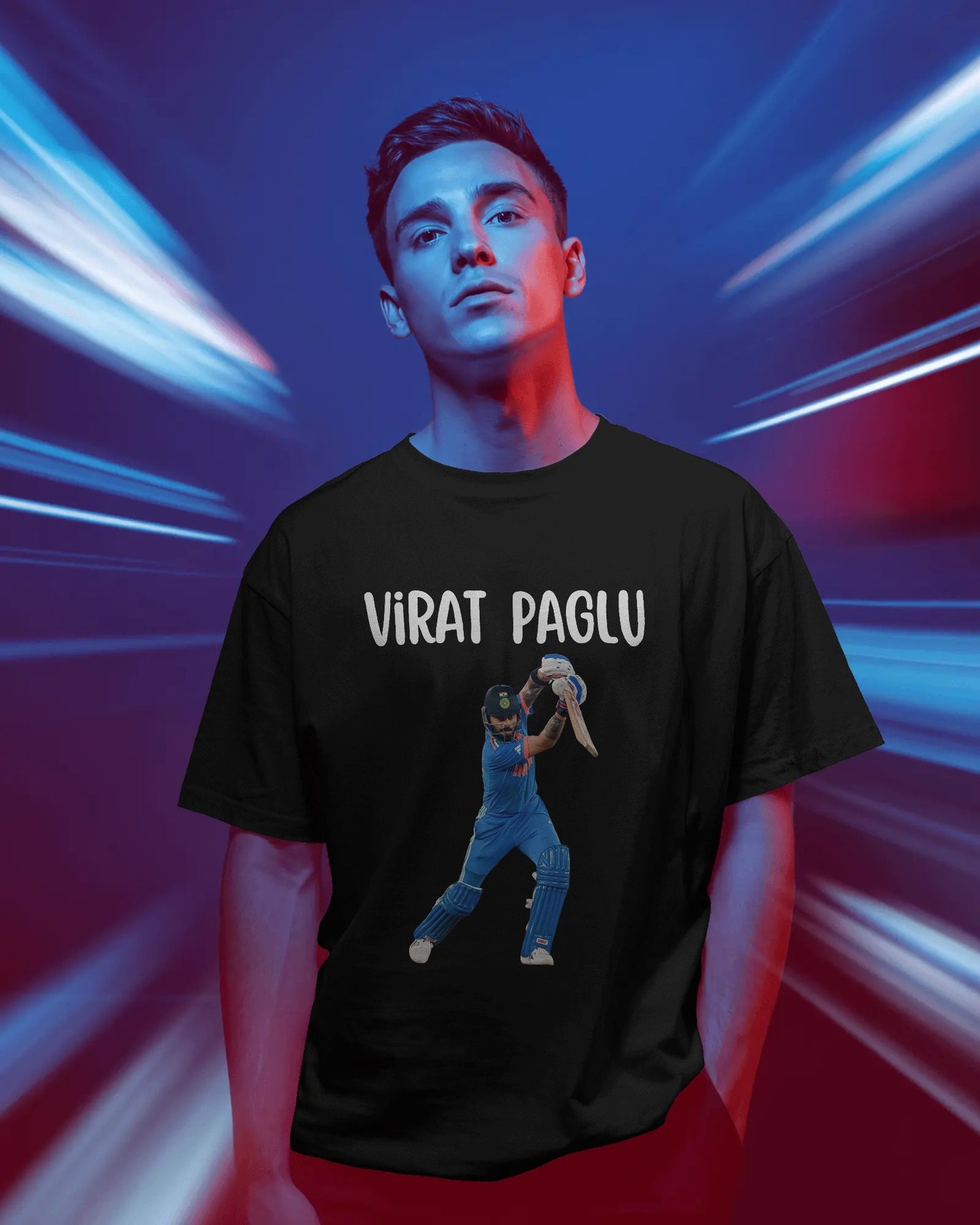 Virat Paglu Fan Jersey T-Shirt | Virat-Inspired Cricket Fan Edition Unisex Tee