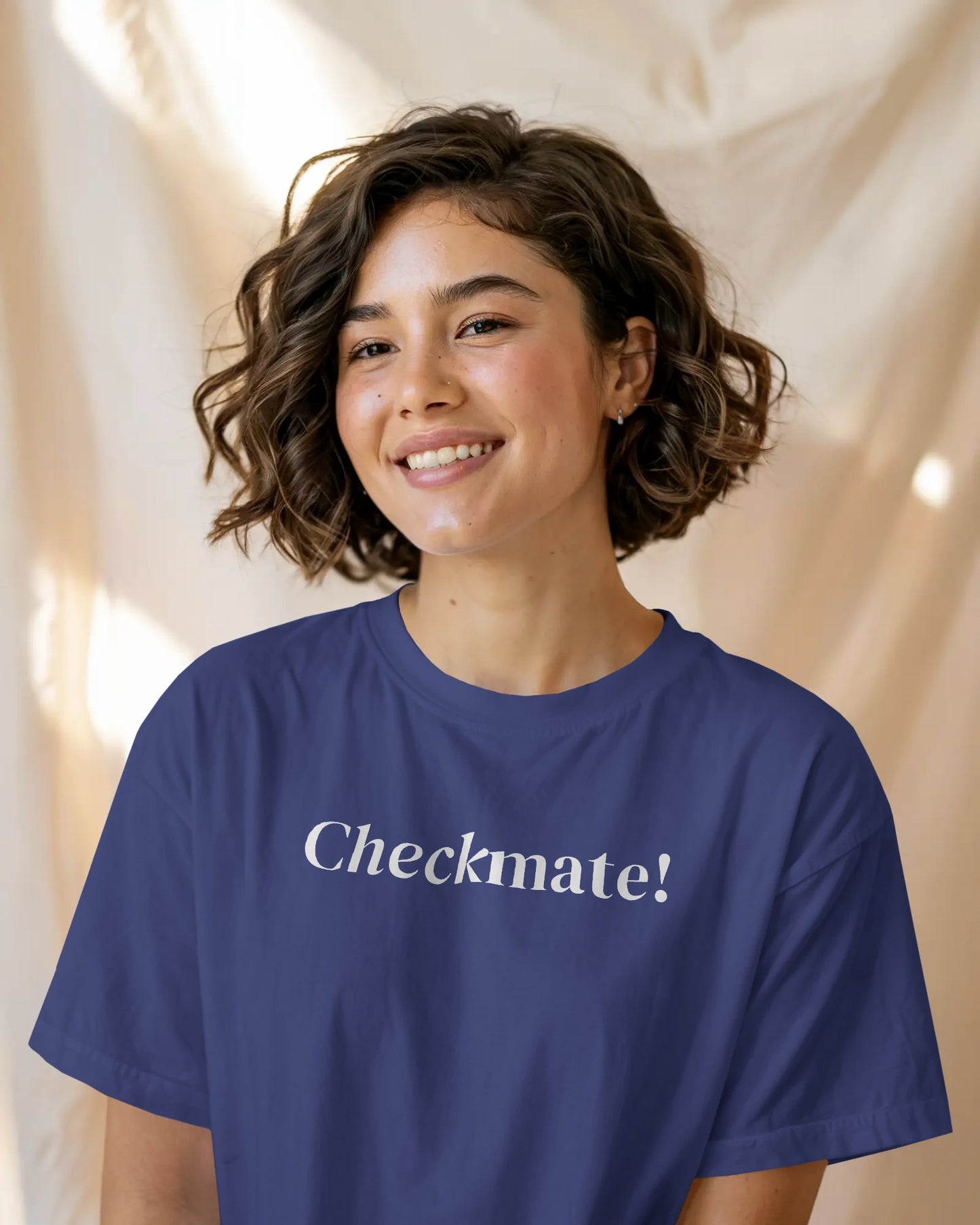 Checkmate! Chess T-Shirt – Minimal Typography Unisex Cotton Tee for Chess Lovers | Classic Casual Wear