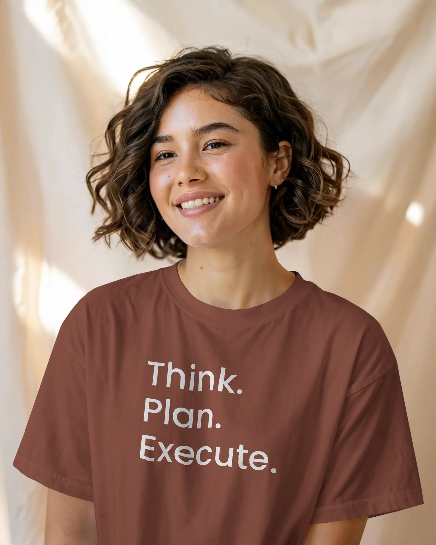 Think Plan Execute T-Shirt – Minimal Motivation Quote Unisex Cotton Tee | Classic Everyday Wear