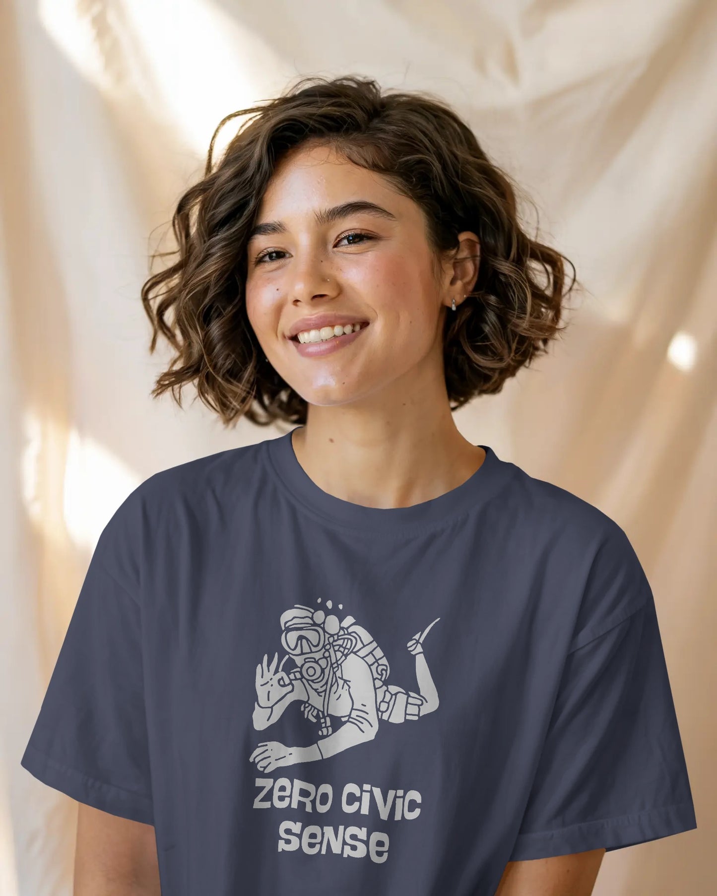 Zero Civic Sense T-Shirt – Viral Social Commentary Graphic Unisex Cotton Tee | Internet Trending Statement Wear