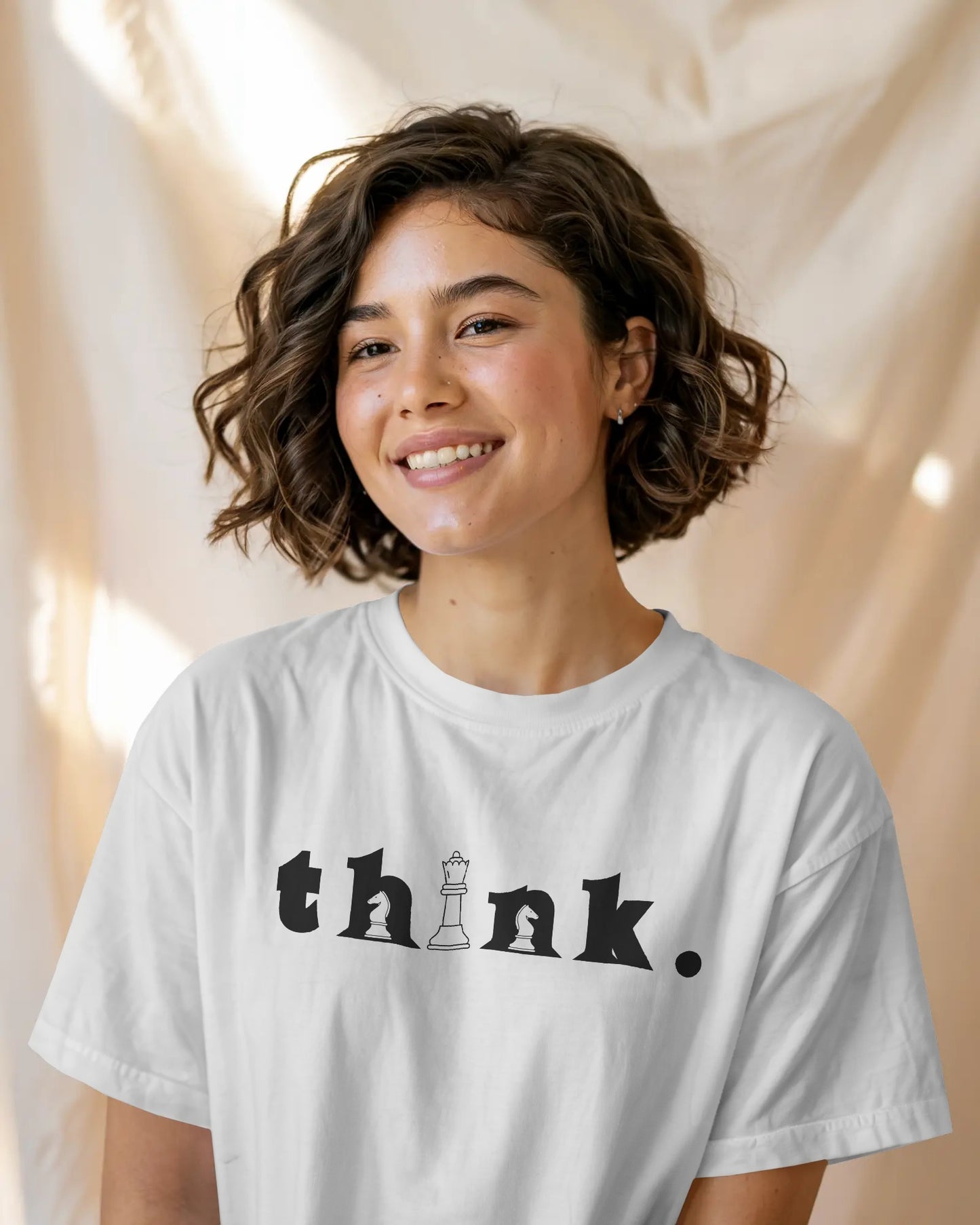 THINK Chess Classic T-shirt | Minimal Chess Design Unisex Tee | House of ViDi