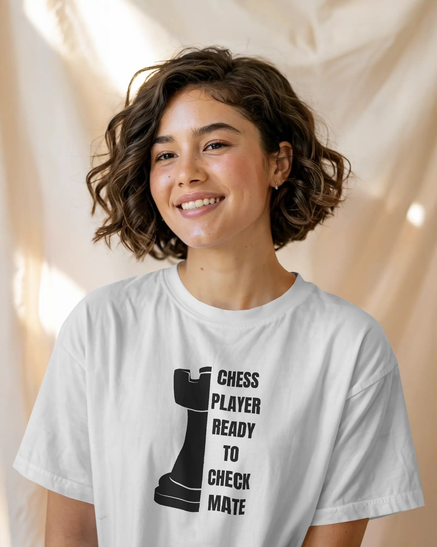 Chess Player Ready to Checkmate T-Shirt – Unisex Cotton Chess Lover Tee | Classic Minimal Design