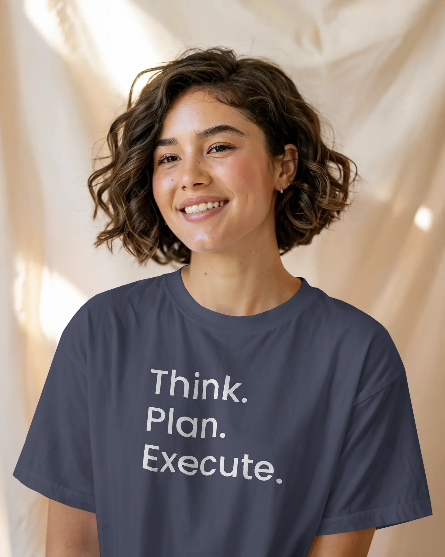Think Plan Execute T-Shirt – Minimal Motivation Quote Unisex Cotton Tee | Classic Everyday Wear