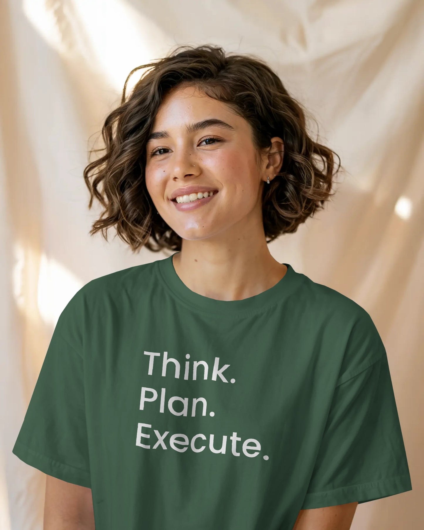 Think Plan Execute T-Shirt – Minimal Motivation Quote Unisex Cotton Tee | Classic Everyday Wear