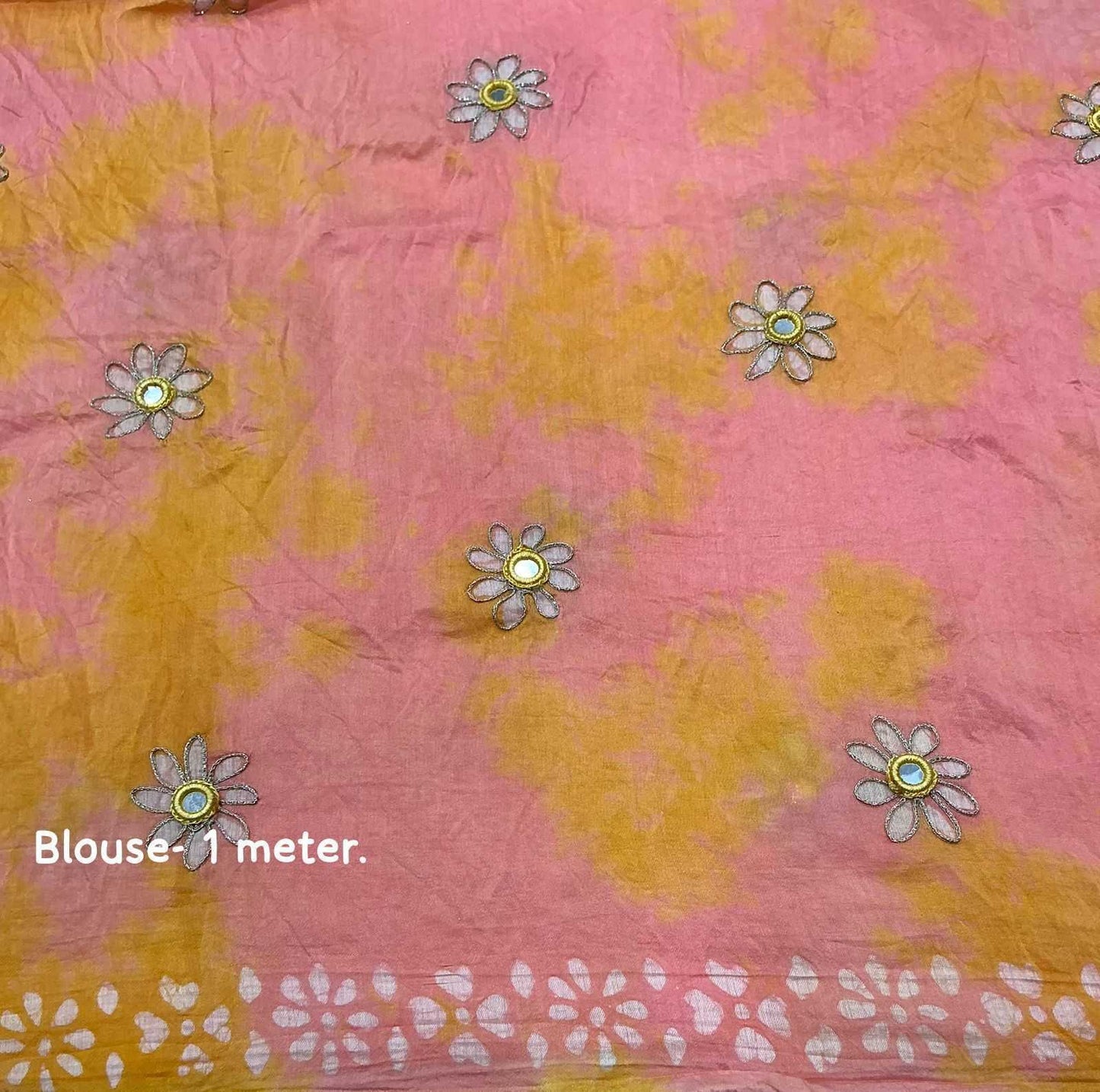 Pure Chiffon Hand Painted Designer Saree with Handwork Blouse - House of ViDi
