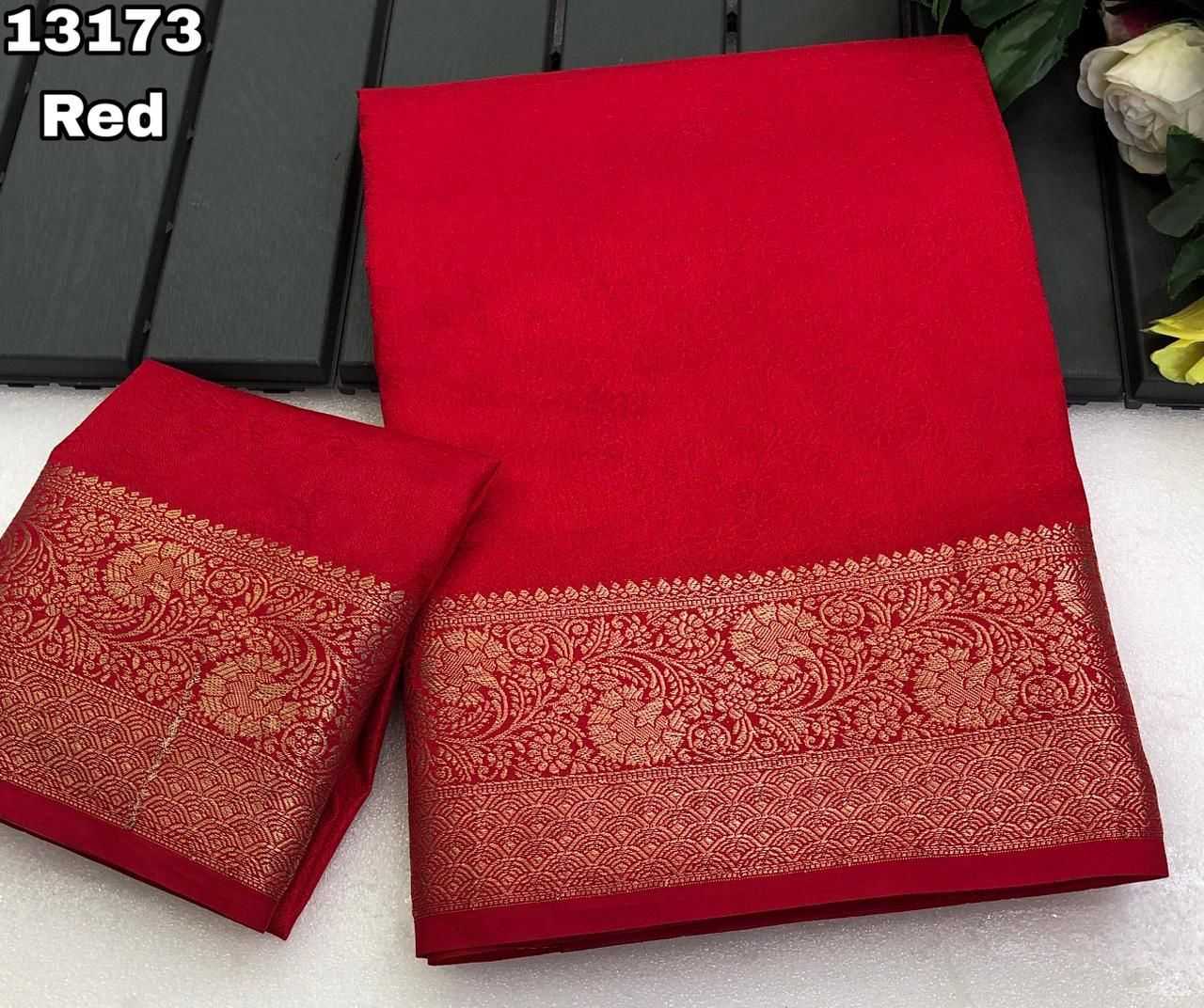 Red Dola Silk Jacquard Border Designer Saree - House of ViDi