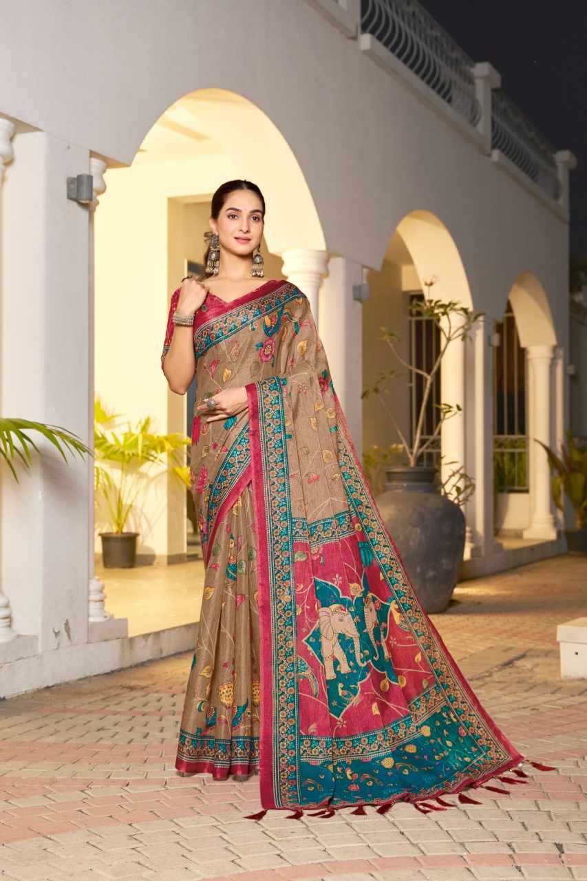 Handloom Silk Traditional Printed Designer Saree - House of ViDi