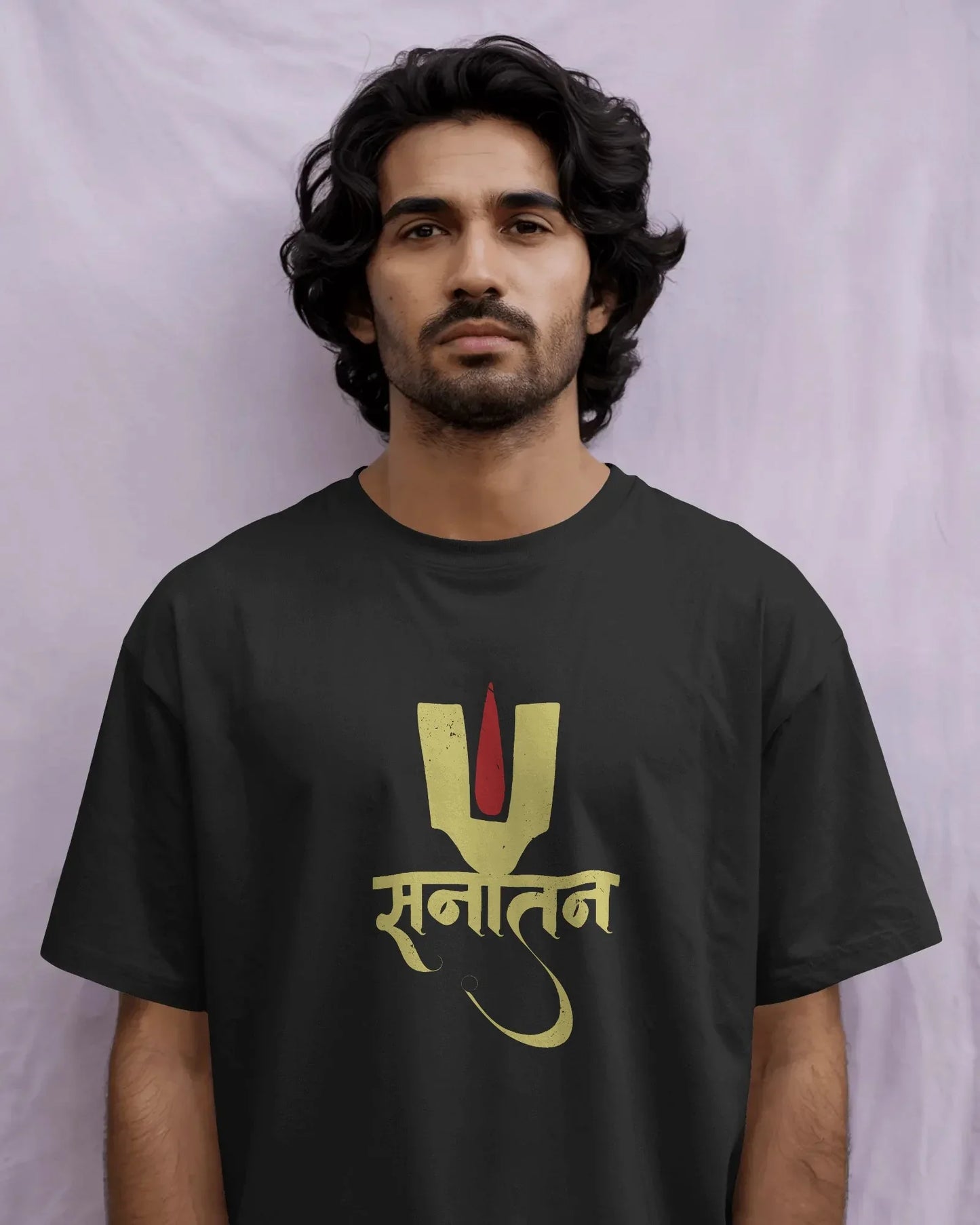 Sanatan T-Shirt – Sanatan Dharma Symbol Unisex Cotton Tee | Hindu Spiritual & Cultural Wear - House of ViDi