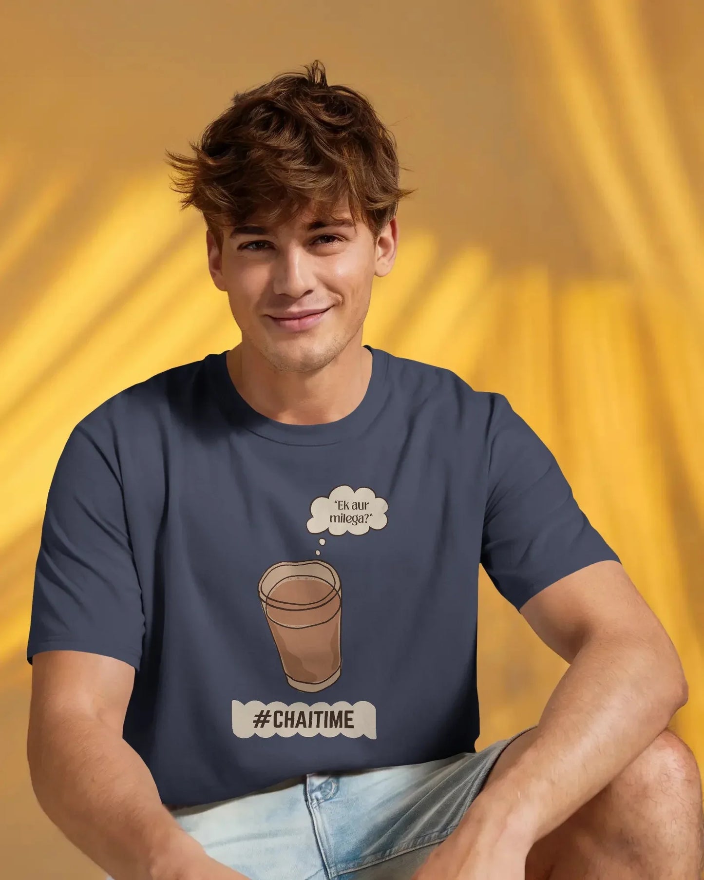 Chat Time T-Shirt – #ChatTime Chai Lover Graphic Unisex Cotton Tee | Everyday Desi Vibes - House of ViDi