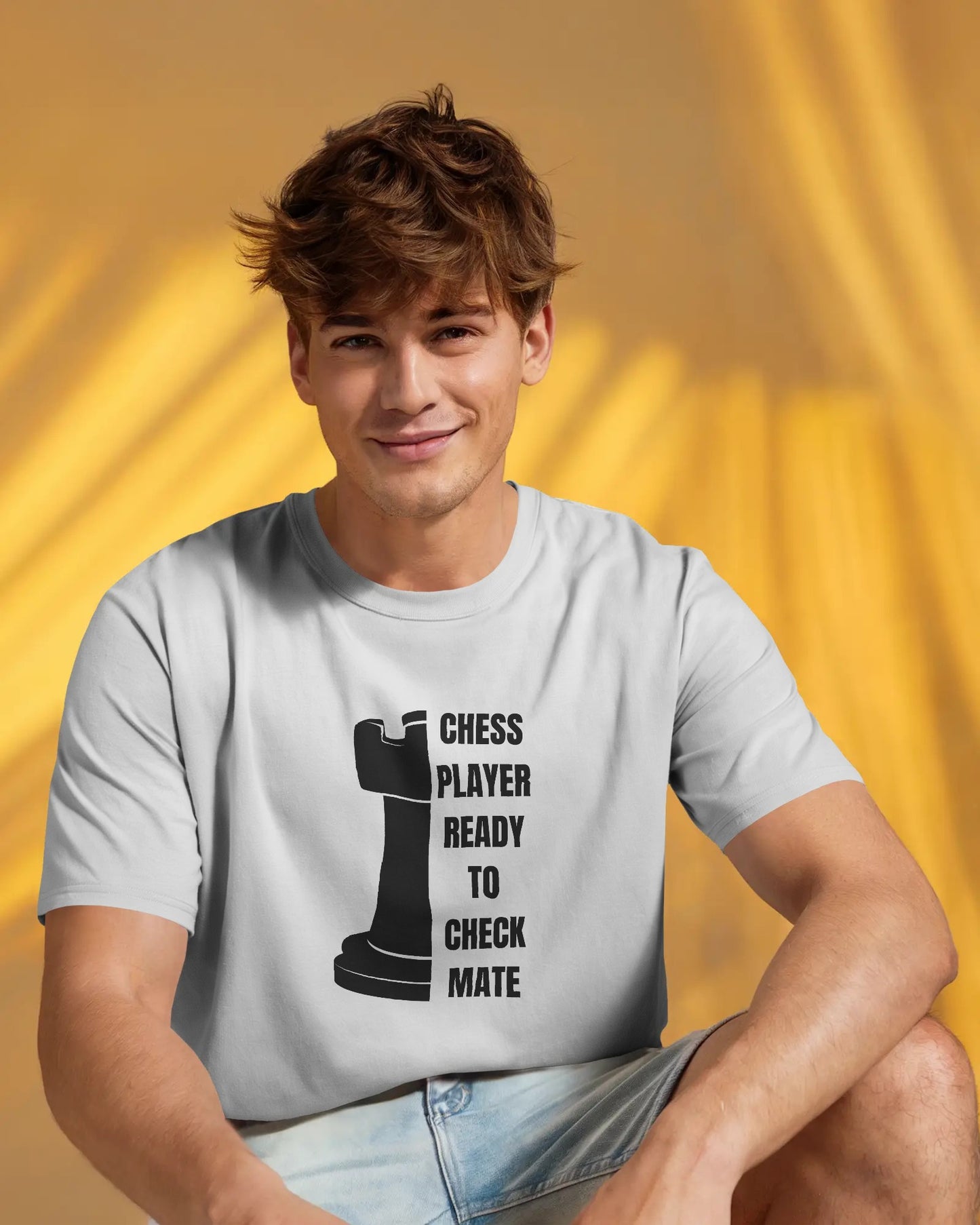 Chess Player Ready to Checkmate T-Shirt – Unisex Cotton Chess Lover Tee | Classic Minimal Design
