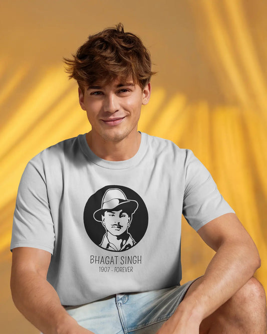 Bhagat Singh T-Shirt – Shaheed Bhagat Singh 1907–Forever Unisex Cotton Tee | Freedom Fighter Tribute Wear