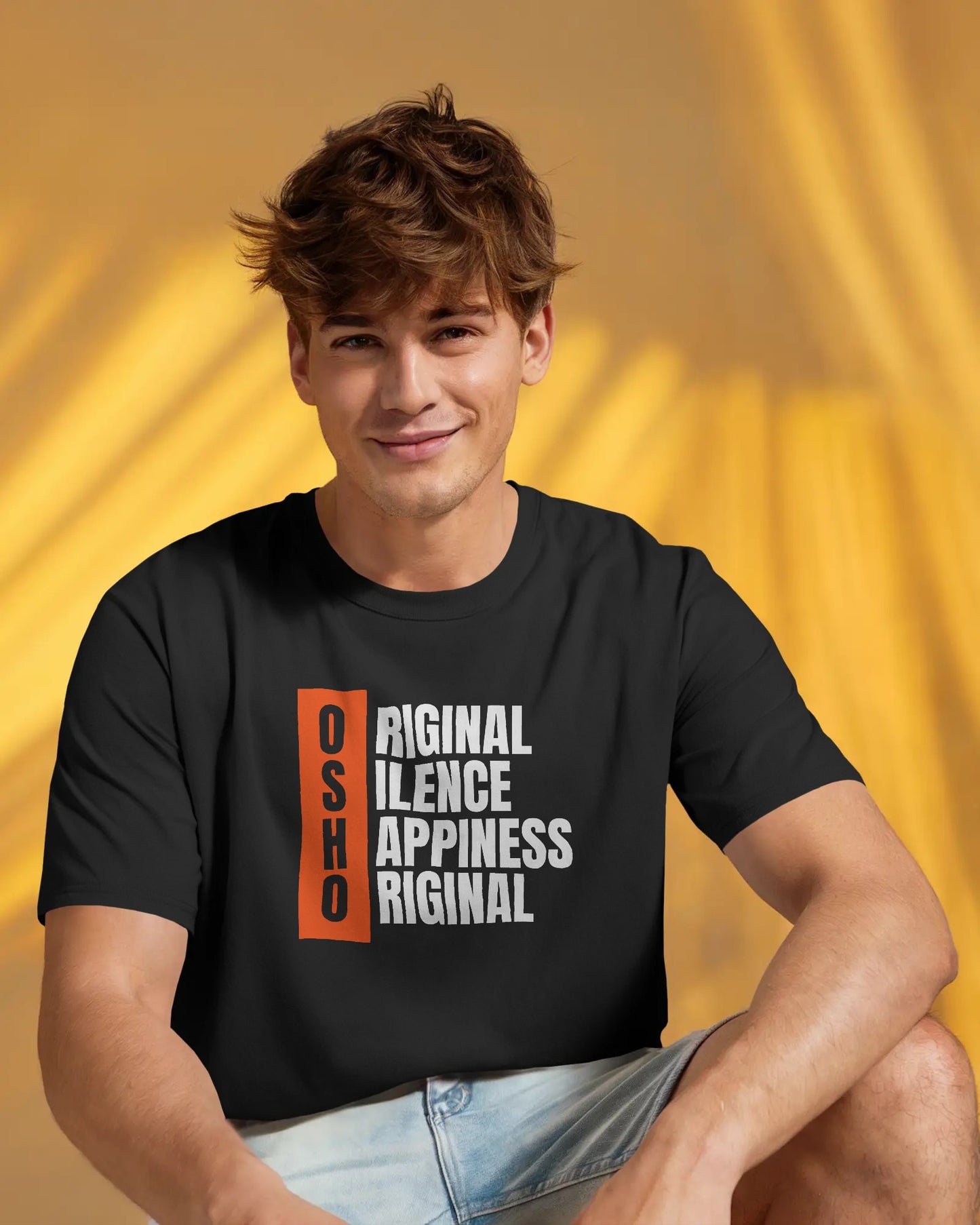 OSHO Typography T-Shirt – Original Silence Happiness Unisex Graphic Tee - House of ViDi