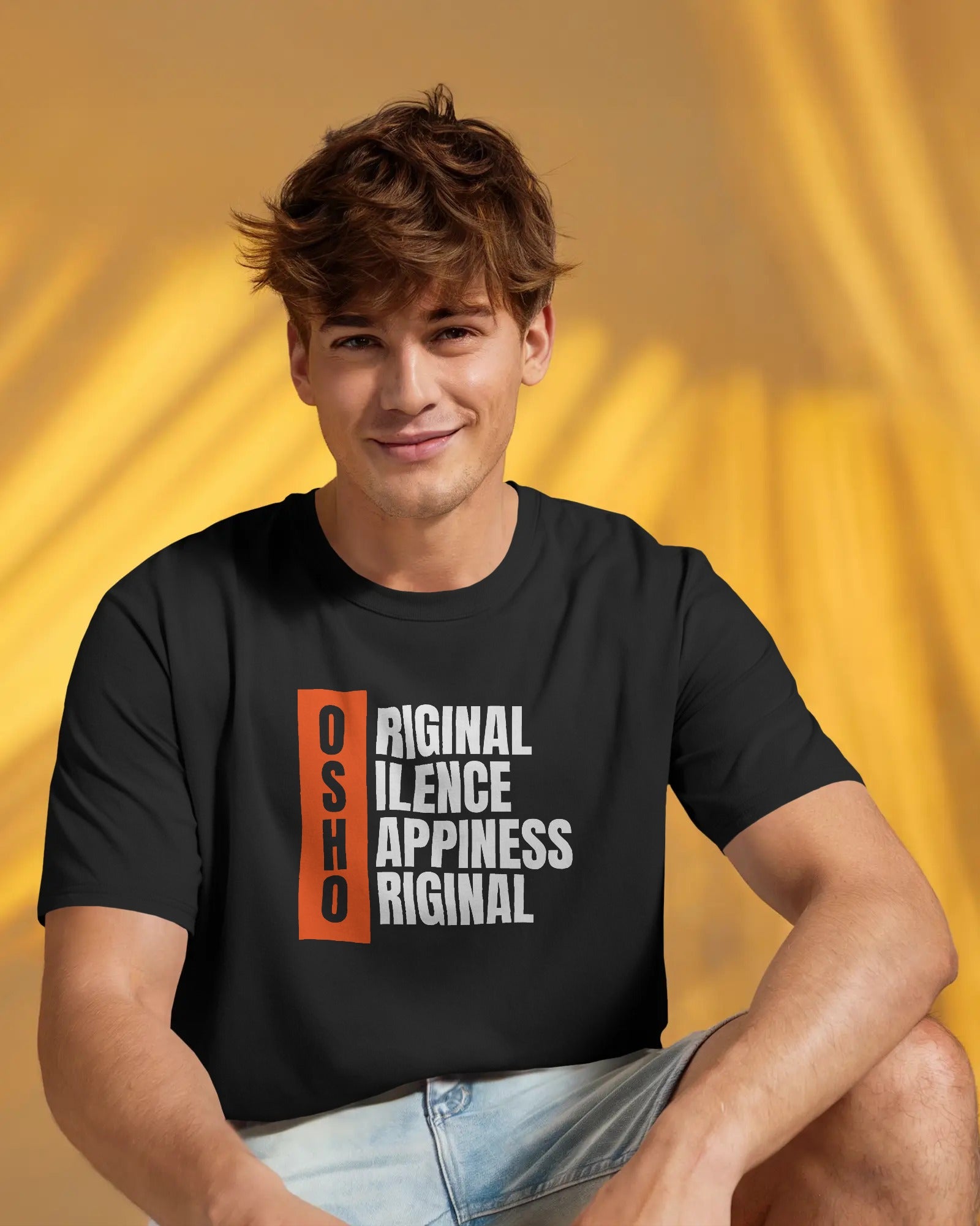 OSHO Typography T-Shirt – Original Silence Happiness Unisex Graphic Tee - House of ViDi