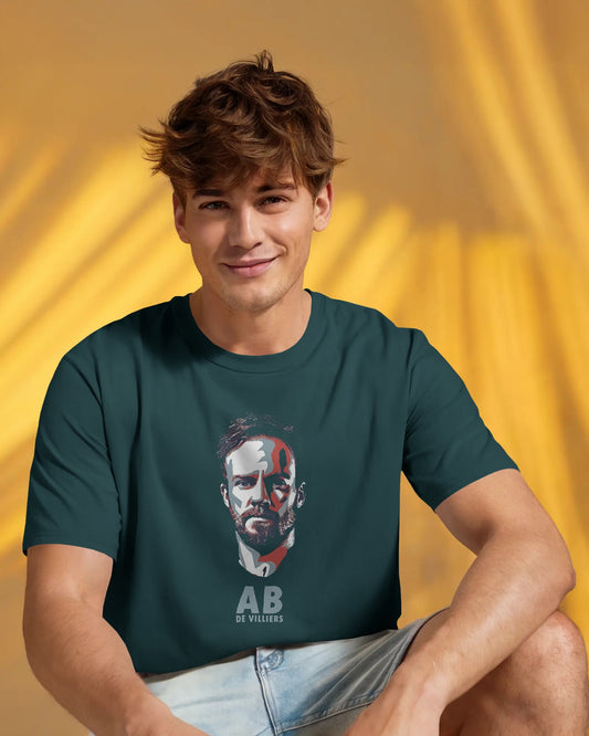 AB de Villiers Inspired Graphic T-Shirt – Legendary Cricketer Fan Art Unisex Cotton Tee | Classic Casual Wear