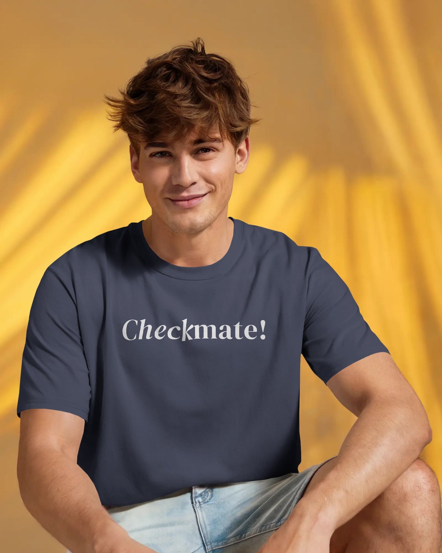 Checkmate! Chess T-Shirt – Minimal Typography Unisex Cotton Tee for Chess Lovers | Classic Casual Wear