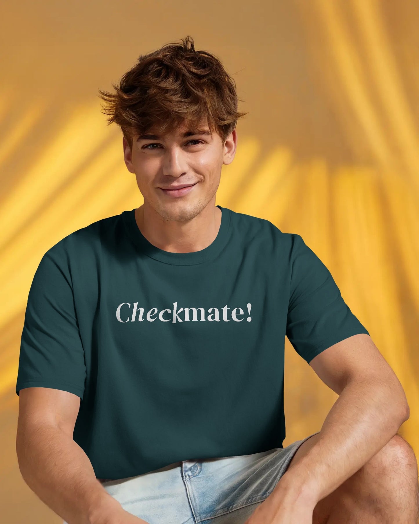 Checkmate! Chess T-Shirt – Minimal Typography Unisex Cotton Tee for Chess Lovers | Classic Casual Wear
